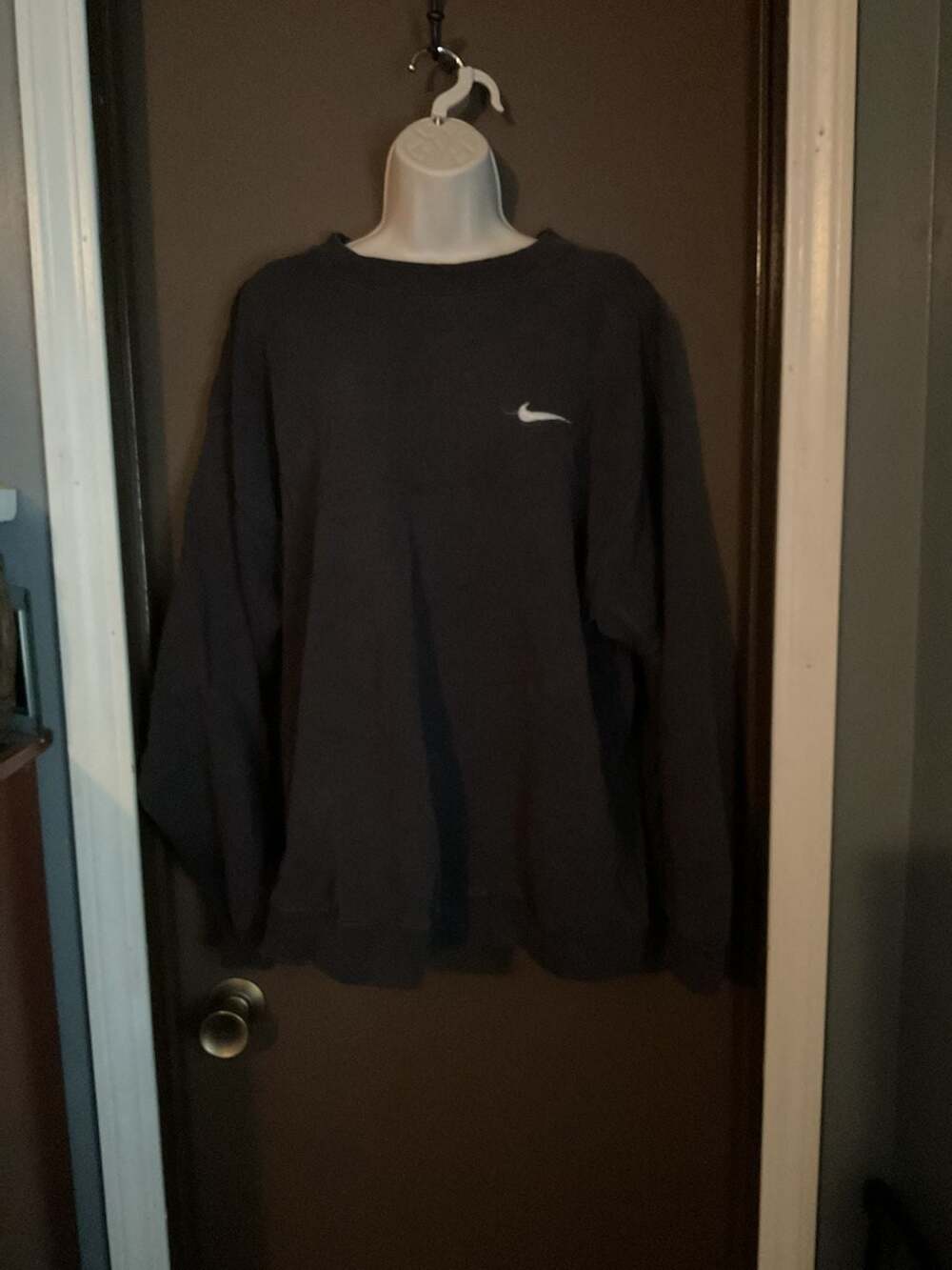 Vintage Nike Sweatshirt Size XXL Black Crewneck Pullover Jumper 90s Sport Style